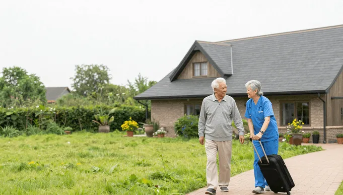 Holiday care setting with garden and outdoor environment