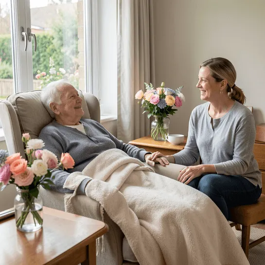 Palliative care support conversation at home