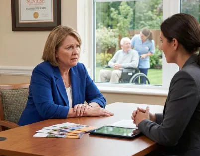 Carer supporting an older adult at home